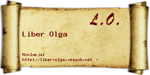 Liber Olga névjegykártya