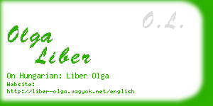 olga liber business card